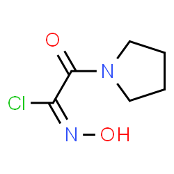 1-Pyrrolidineethanimidoyl chloride, N-hydroxy-alpha-oxo- (9CI) Structure