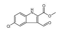 1H-INDOLE-2-CARBOXYLIC ACID,5-FORMYL-,METHYL ESTER结构式