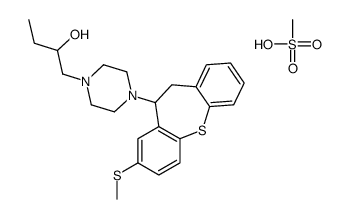 1-Piperazineethanol, 4-(10,11-dihydro-8-(methylthio)dibenzo(b,f)thiepi n-10-yl)-alpha-ethyl-, monomethanesulfonate Structure