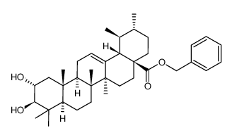 benzyl-2α,3β-dihydroxyurs-12-en-28-oic acid结构式