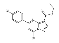 ethyl 7-chloro-5-(4-chlorophenyl)pyrazolo[1,5-a]pyrimidine-3-carboxylate Structure