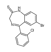 7-bromo-5-(2-chlorophenyl)-1,3-dihydro-1,4-benzodiazepin-2-thione Structure