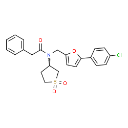 N-{[5-(4-chlorophenyl)-2-furyl]methyl}-N-(1,1-dioxidotetrahydro-3-thienyl)-2-phenylacetamide picture