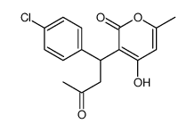 3-[1-(4-chlorophenyl)-3-oxobutyl]-4-hydroxy-6-methylpyran-2-one Structure