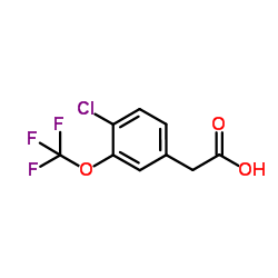 4-氯-3-三氟甲氧基苯乙酸结构式