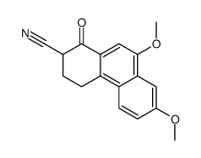 7,9-dimethoxy-1-oxo-3,4-dihydro-2H-phenanthrene-2-carbonitrile结构式