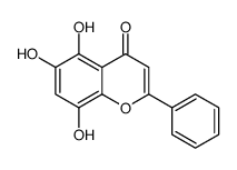 5,6,8-trihydroxy-2-phenylchromen-4-one结构式