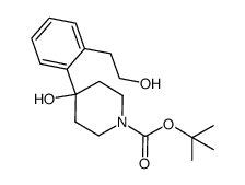 tert-butyl 4-hydroxy-4-[2-(2-hydroxyethyl)-phenyl]piperidine-1-carboxylate结构式