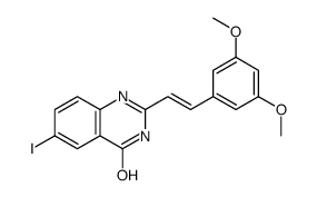 2-[2-(3,5-dimethoxyphenyl)ethenyl]-6-iodo-1H-quinazolin-4-one结构式