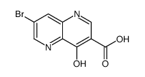 1,5-Naphthyridine-3-carboxylic acid, 7-bromo-4-hydroxy- Structure