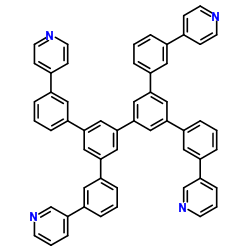 3,3'-[5',5''-Bis[3-(4-pyridinyl)phenyl][1,1':3',1'':3'',1'''-quaterphenyl]-3,3'''-diyl]bispyridine structure