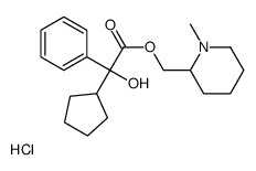 (1-methyl-3,4,5,6-tetrahydro-2H-pyridin-2-yl)methyl 2-cyclopentyl-2-hy droxy-2-phenyl-acetate chloride Structure