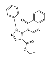 ethyl 5-(4-oxoquinazolin-3-yl)-1-phenylpyrazole-4-carboxylate结构式