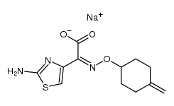 Sodium 2-(2-aminothiazol-4-yl)-(Z)-2-(4-methylenecyclohexyloxyimino)acetate Structure