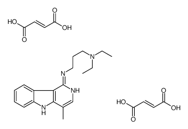 (E)-but-2-enedioic acid,N',N'-diethyl-N-(4-methyl-5H-pyrido[4,3-b]indol-1-yl)propane-1,3-diamine结构式