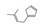 1-(3-methylbut-2-enyl)cyclopenta-1,3-diene结构式