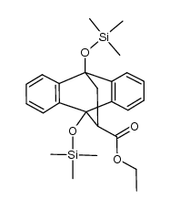 ethyl 9,10-bis((trimethylsilyl)oxy)-9,10-dihydro-9,10-ethanoanthracene-11-carboxylate结构式