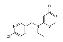 N-((6-chloropyridin-3-yl)methyl)-N-ethyl-1-(methylthio)-2-nitroethenamine Structure