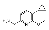 1-(5-cyclopropyl-6-methoxypyridin-2-yl)methanamine结构式