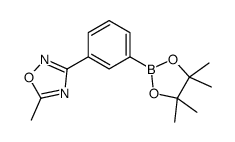 5-Methyl-3-(3-(4,4,5,5-tetramethyl-1,3,2-dioxaborolan-2-yl)phenyl)-1,2,4-oxadiazole structure