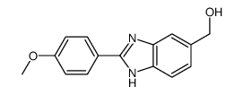 [2-(4-methoxyphenyl)-3H-benzimidazol-5-yl]methanol结构式