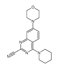 7-morpholin-4-yl-4-piperidin-1-yl-quinazoline-2-carbonitrile Structure