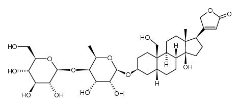 3β-[6-Deoxy-4-O-(β-D-glucopyranosyl)-β-D-glucopyranosyloxy]-14,19-dihydroxy-5β-card-20(22)-enolide picture