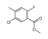 methyl 5-chloro-2-fluoro-4-methylbenzoate结构式