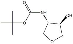 rel-tert-Butyl ((3R,4S)-4-hydroxytetrahydrofuran-3-yl)carbamate Structure