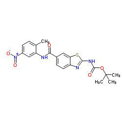 2-Methyl-2-propanyl {6-[(2-methyl-5-nitrophenyl)carbamoyl]-1,3-benzothiazol-2-yl}carbamate Structure