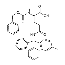 Nα-Z-Ndelta-甲基三苯甲基-L-谷氨酰胺结构式