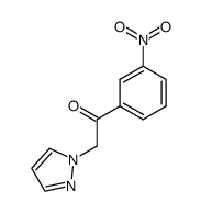 1-(3-nitro-phenyl)-2-pyrazol-1-yl-ethanone结构式