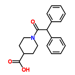 1-(Diphenylacetyl)-4-piperidinecarboxylic acid结构式