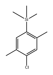 (4-氯-2,5-二甲基苯基)三甲基硅烷结构式