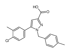 5-(4-chloro-3-methylphenyl)-1-[(4-methylphenyl)methyl]pyrazole-3-carboxylic acid structure