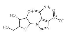 3-[3,4-dihydroxy-5-(hydroxymethyl)oxolan-2-yl]-5-nitro-imidazole-4-carboxamide结构式