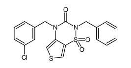 2-benzyl-4-[(3-chlorophenyl)methyl]-1,1-dioxothieno[3,4-e][1,2,4]thiadiazin-3-one Structure