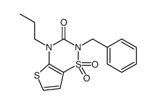 2-benzyl-1,1-dioxo-4-propylthieno[2,3-e][1,2,4]thiadiazin-3-one Structure