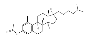 3-Acetoxy-1-methyl-19-nor-Δ1,3,5(10)-cholestatrien Structure