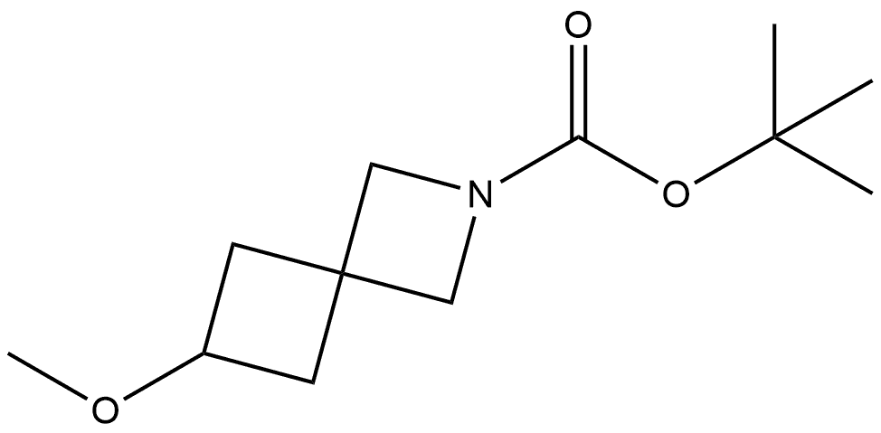 2-Azaspiro[3.3]heptane-2-carboxylic acid, 6-methoxy-, 1,1-dimethylethyl ester Structure