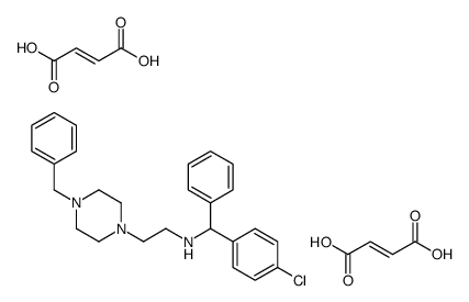 2-(4-benzylpiperazin-1-yl)-N-[(4-chlorophenyl)-phenylmethyl]ethanamine,(Z)-but-2-enedioic acid Structure