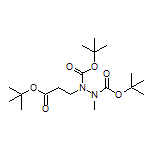 tert-butyl 3-(1,2-Di-Boc-2-methylhydrazinyl)propanoate Structure