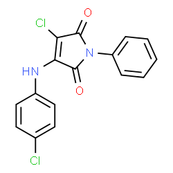 3-chloro-4-(4-chloroanilino)-1-phenyl-1H-pyrrole-2,5-dione结构式