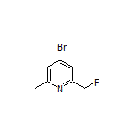 4-溴-2-(氟甲基)-6-甲基吡啶结构式