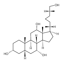 (25R)-3α,7α,12α,26-tetrahydroxy-5β-cholestane Structure