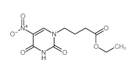 1(2H)-Pyrimidinebutanoicacid, 3,4-dihydro-5-nitro-2,4-dioxo-, ethyl ester Structure