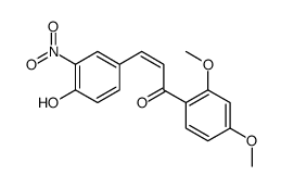 (E)-1-(2,4-dimethoxyphenyl)-3-(4-hydroxy-3-nitrophenyl)prop-2-en-1-one结构式