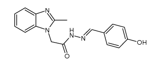 N'-(4-hydroxybenzylidene)-2-(2-methyl-1H-benzo[d]imidazol-1-yl)acetohydrazide Structure