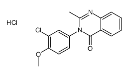 3-(3-chloro-4-methoxyphenyl)-2-methylquinazolin-4-one,hydrochloride结构式