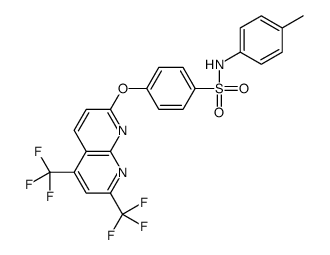 Benzenesulfonamide, 4-[[5,7-bis(trifluoromethyl)-1,8-naphthyridin-2-yl]oxy]-N-(4-methylphenyl)- (9CI) picture